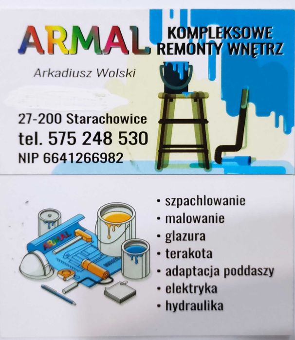 Remonty i wykończenia wnętrz Firma Remontowo- Budowlana  ARMAL