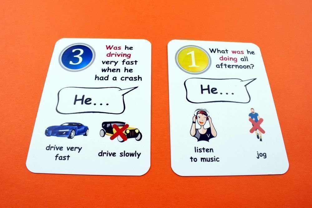 Fun Card English. Past Continuous