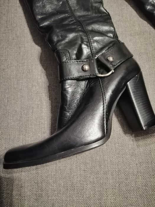 Włoskie skórzane kozaki