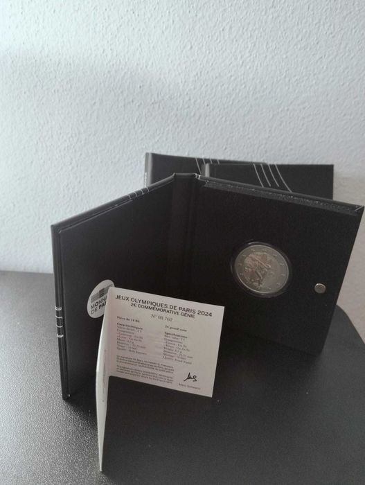 Moedas comemorativas 2€ França Proof Paris - Conjunto 4 moedas