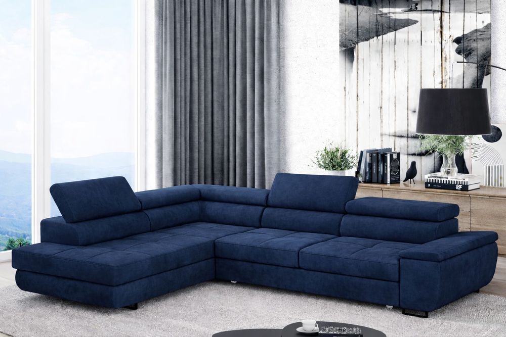 Narożnik Anton prosto od producenta regulowane zagłówki funkcja spania