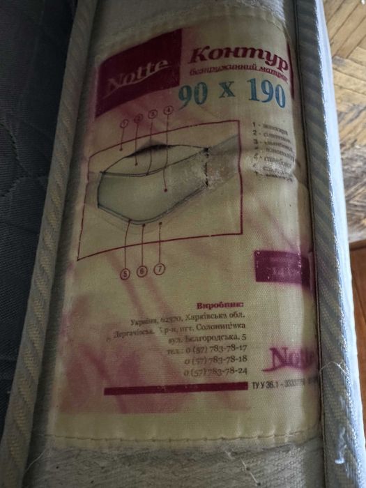 кровать dormeo 90x190х25 б/у