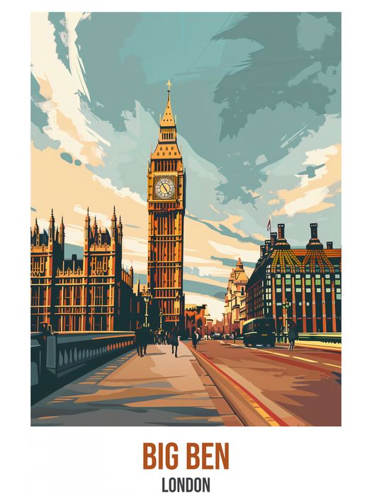 Plakat 30x40cm Big Ben, London