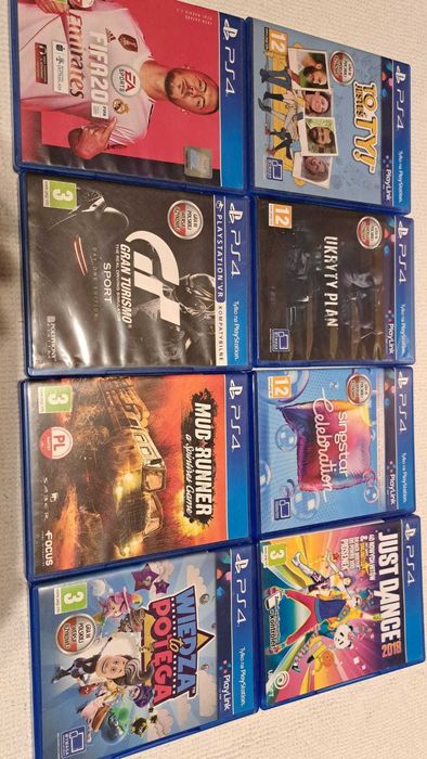 PlayStation PS4  slim 500 Gb + pad + 8 gier + oryginalne opakowanie