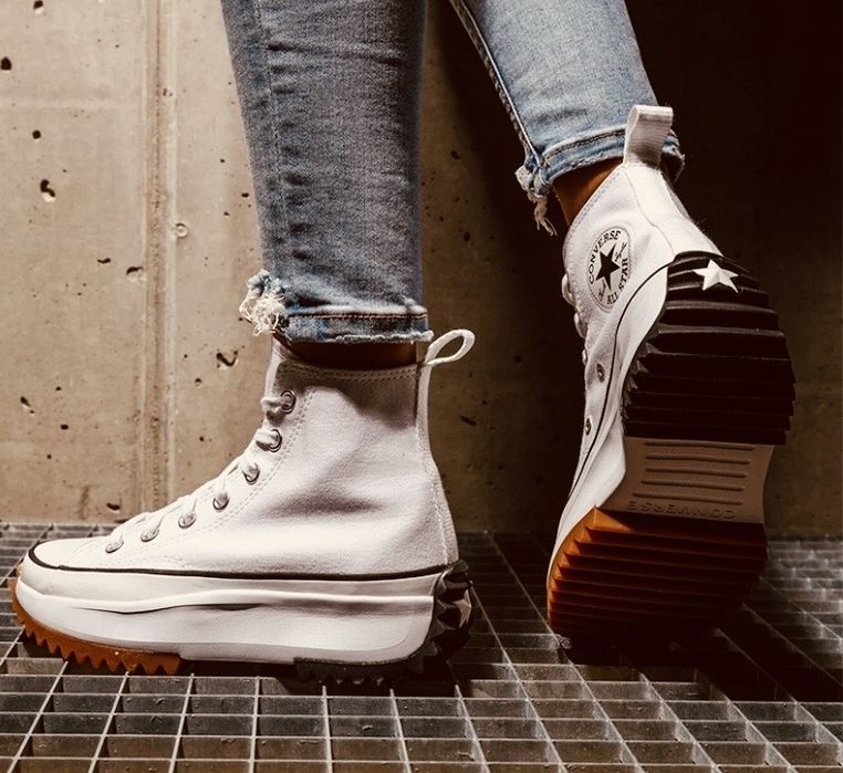 Converse Run Star Hike Hi White Black Gum 166799C