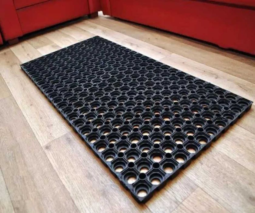 Коврик резиновый сота 100*50*1.5 см грязезащитный 4 кг килимок гумовий
