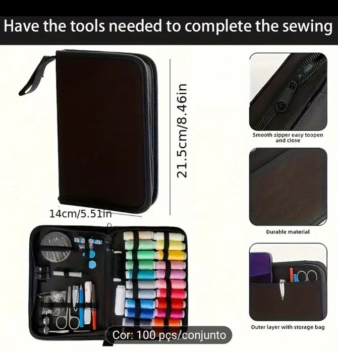 1 Kit Costura NOVO : Contem 100 peças dentro