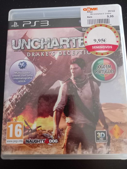 Jogo unchsrted 3 para ps3