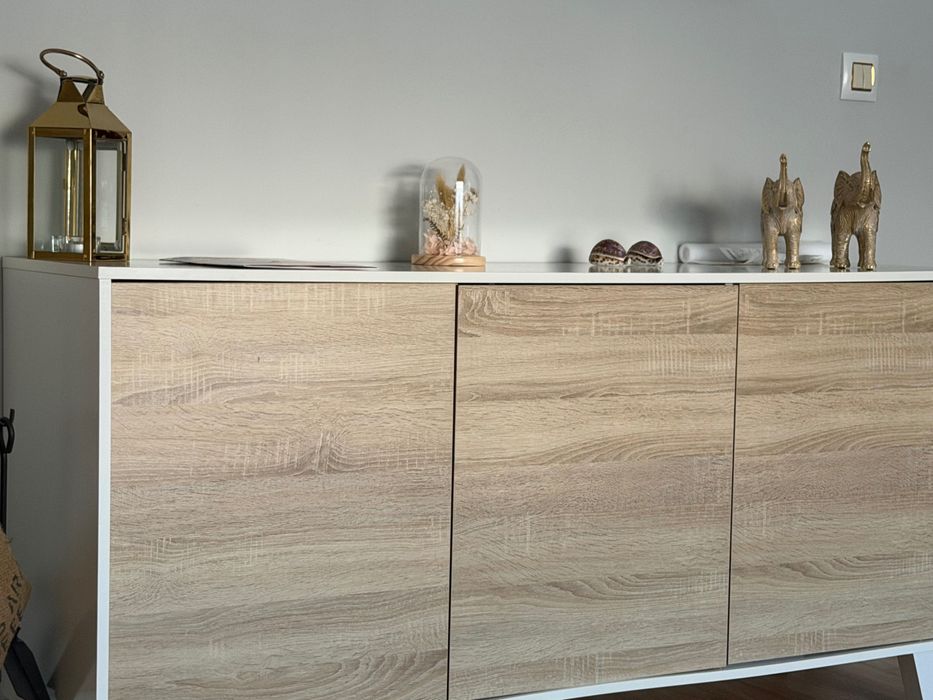 Aparador, móvel branco e Carvalho