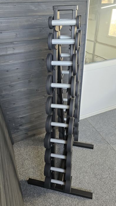 Гантельний ряд BLACK від 1 до 10 кг зі стійкою в комплекті. 110 кг