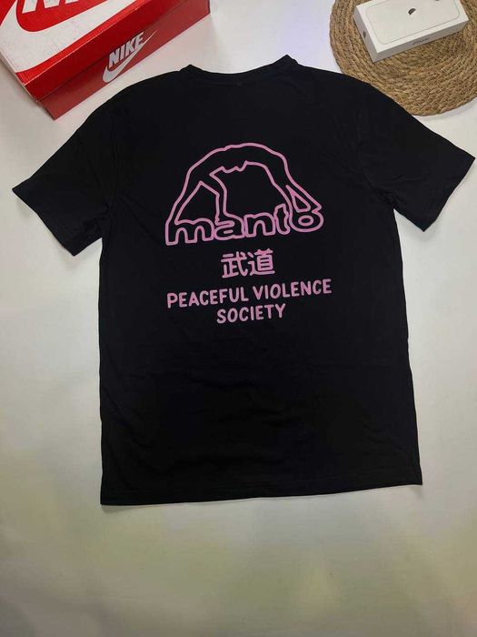Футболка Manto Peaceful Violence Society / Чорна Манто Пісфул