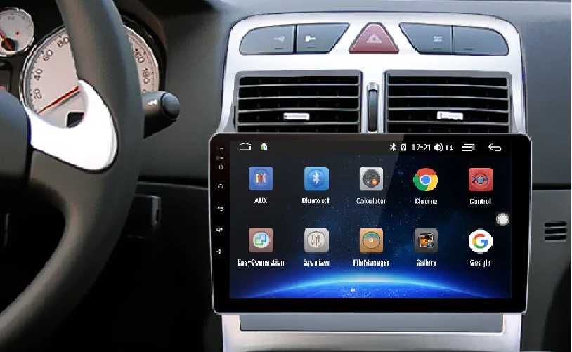 Rádio PEUGEOT 307 - Android 13  – 2 DIN GPS WIFI - Novo Garantia