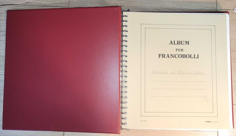 Klaser, album z futerałem na znaczki Polska 1918-65, białe karty.