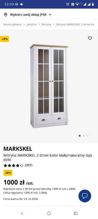 Witryna Jysk MARKSKEL