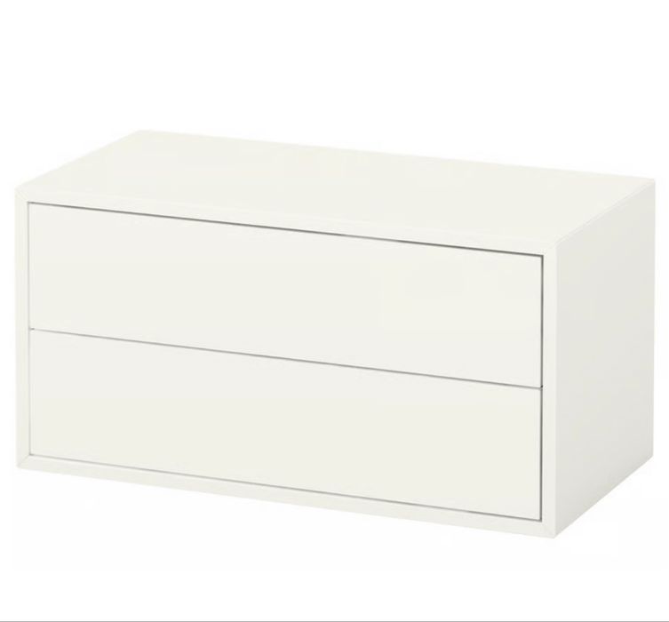 Armário c/2 gavetas, branco, 70x35x35 cm