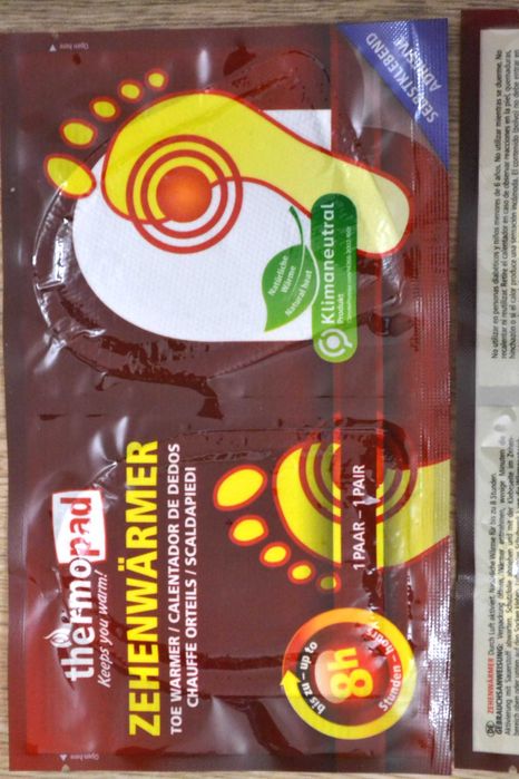 grzejki thermopad do stóp butów palców 10par = 20szt nowe szybka wys.