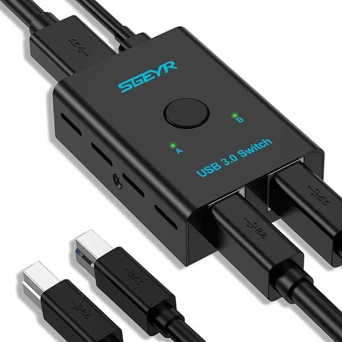 SGEYR USB 3.0 Switch Selector, USB Switch 2 in 1 Output  przełącznik