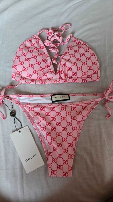 Bikini GG różowe strój kąpielowy gucci