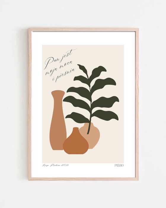 Plakat z cytatem z Biblii Psalm , 50x70cm