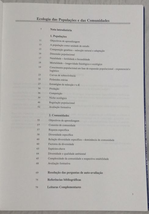 Ecologia das populações e das comunidades