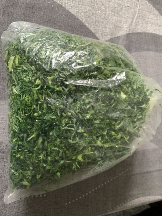 Sacos com couve caldo verde/magusto/ farofa