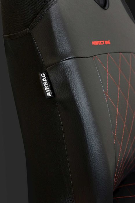 Koszulki samochodowe skórzane pokrowce na fotele pikowane PERFECT-LINE