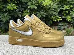 OFF-WHITE x Nike Air Force 1   gold Co branded 36——46