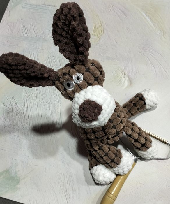 Комплект мʼяка іграшка для собак  у формі собаки +шкребок