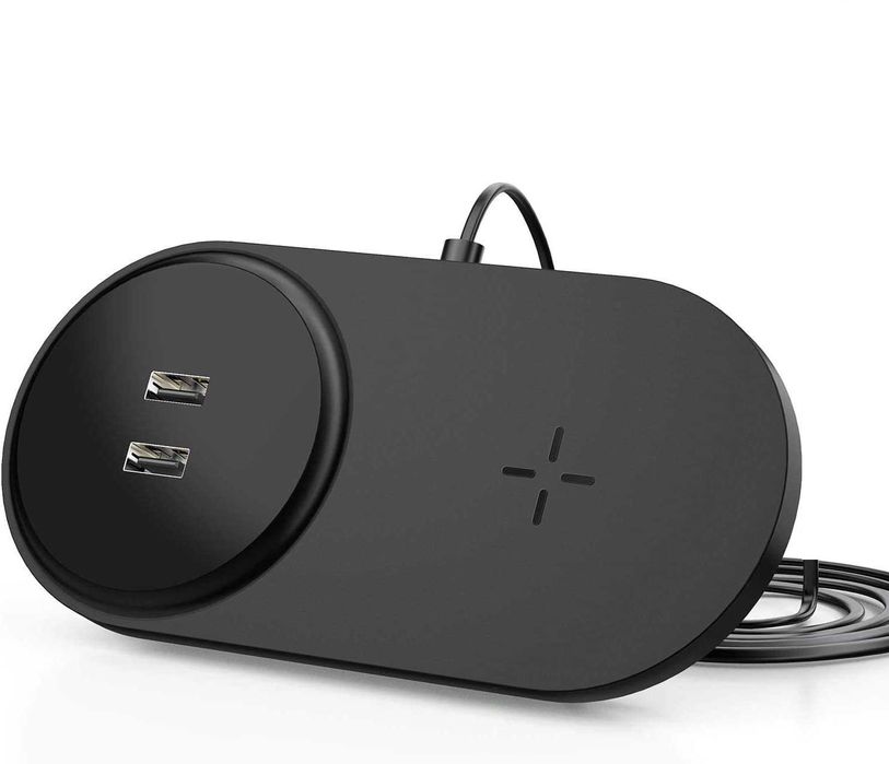 Szybka Ładowarka  Indukcyjna  BEZPRZEWODOWA QI 26W + 2 USB