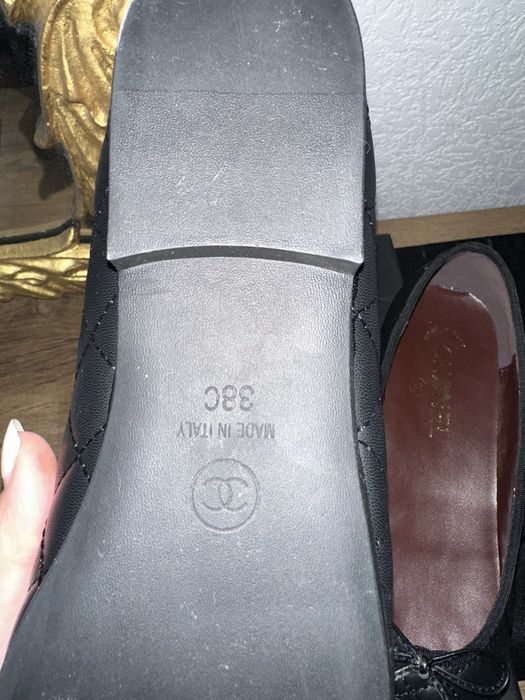 Балетки в стилі Chanel чорні