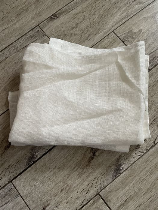 Bieżnik lniany 100% len 2 sztuki 43x216 cm kremowy