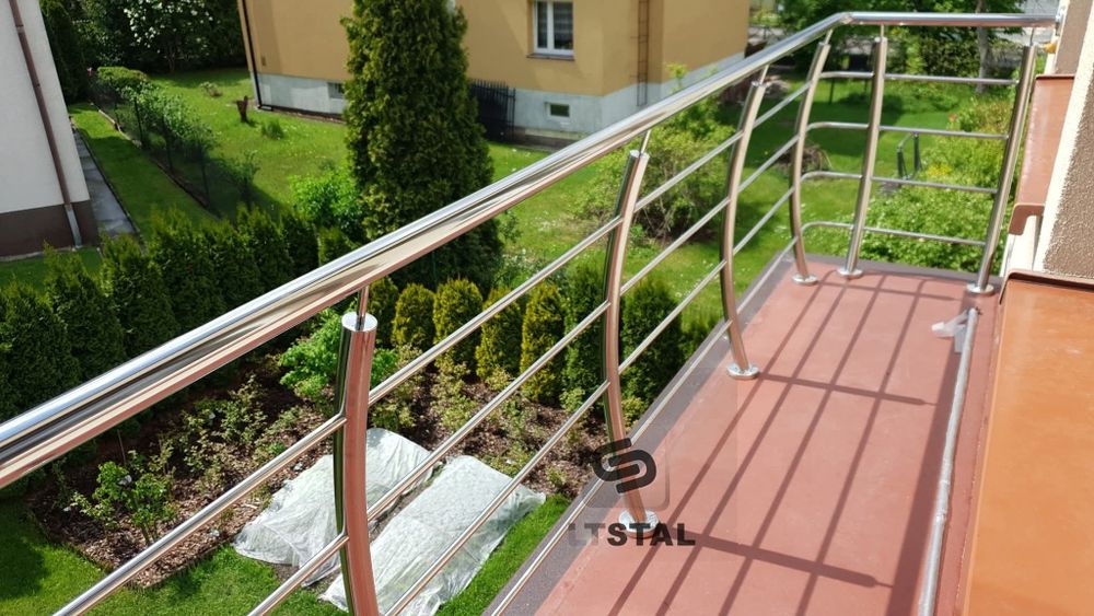 Balustrada nierdzewna , barierka z szyba , poręcz , stal nierdzewna