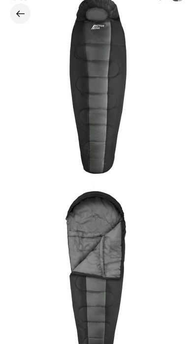 Saco cama múmia 3-4 Season 0°C (300 GSM) - Preto