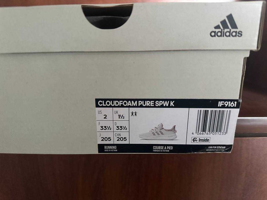 Дитячі кросівки Adidas 33.5 розмір CLOUDFOAM PURE кроссовки адідас