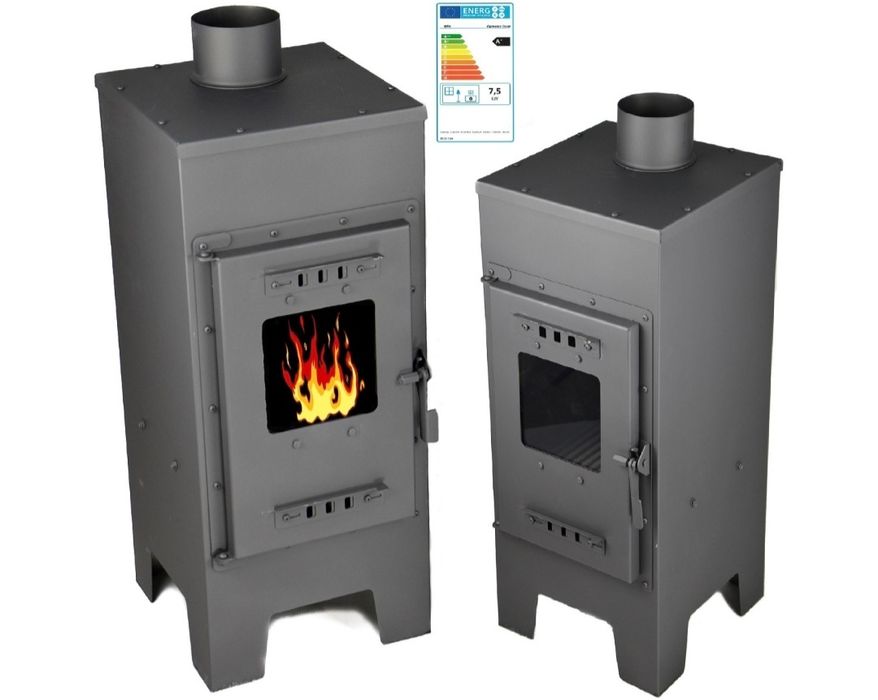 Ozdobny Karlik żeliwny piecyk 2 fajerki piec z żeliwa rura stalowa kol