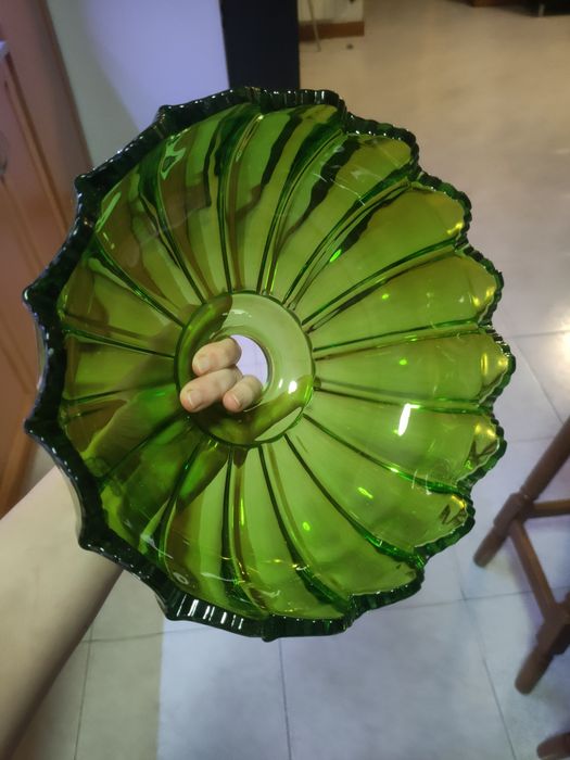 Candeeiro verde vidro