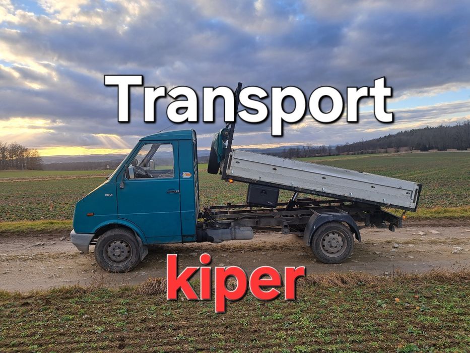 Transport (mała wywrotka) skrzynia z kiprem.Uslugi transportowe