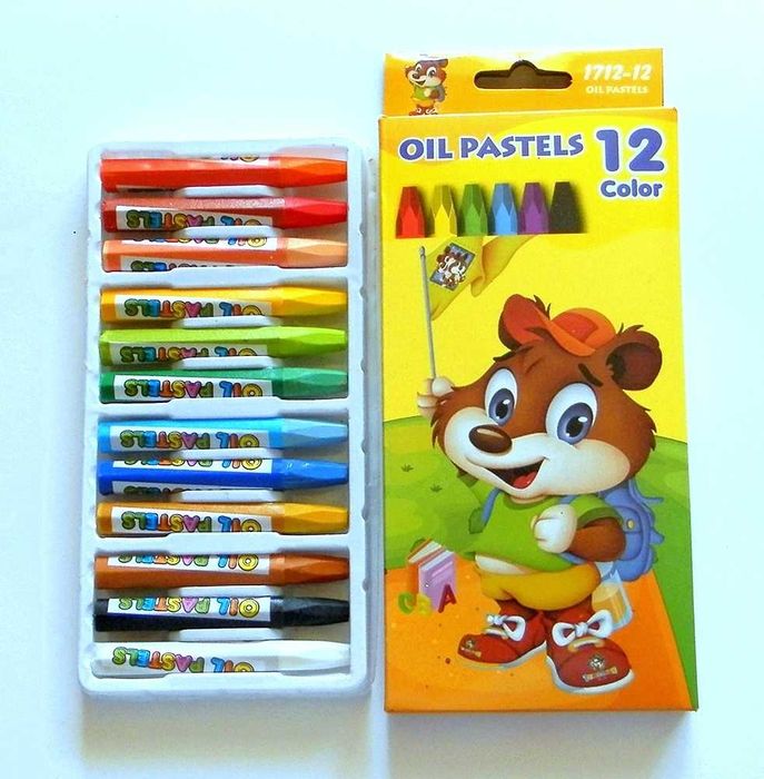 DWU -PACK Pastele Olejowe kredki nowe do szkoły 12 sztuk