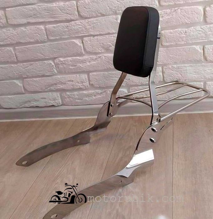 Спинка пасажира для Yamaha, Honda, Suzuki, Kawasaki (Нержавійка/Хром)