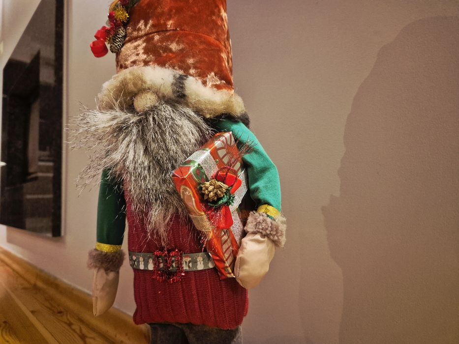 Nowy Duży Krasnal świąteczny skrzat na święta  zimowy krasnolud elf