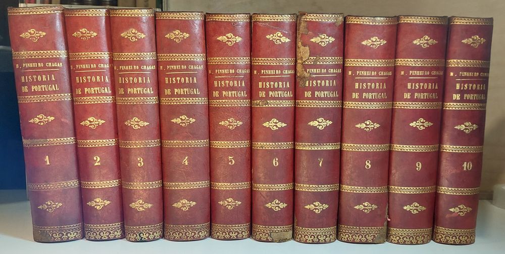 História de Portugal - Pinheiro Chagas (Volumes 1 a 10, Ed. Popular)