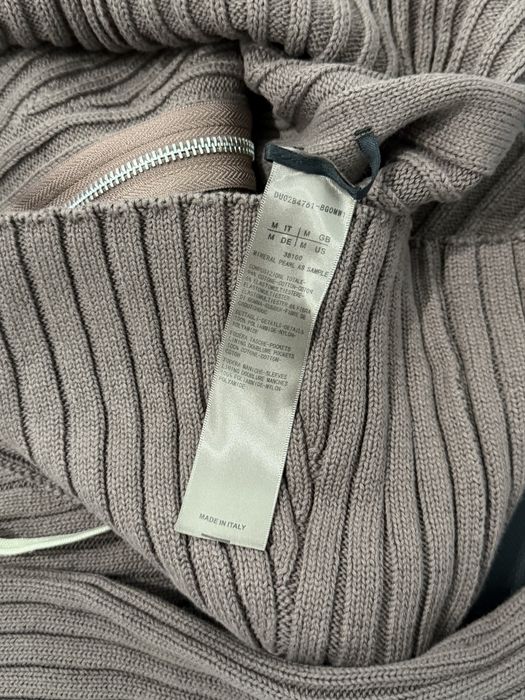 зип худи Rick Owens Beige Ribbed Brown Zip Hoodie