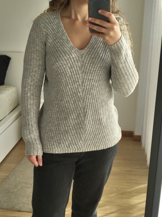 Camisola malha cinzenta Stradivarius