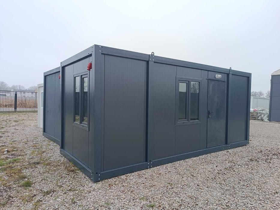 Kontenery antracytowe 6x2,4 - biurowe, budowlane, pawilony . OD RĘKI !