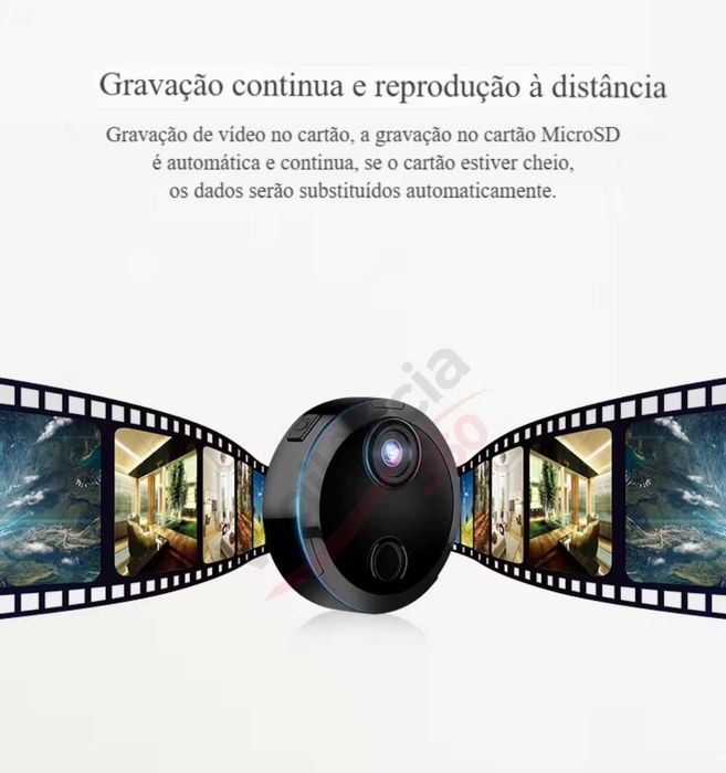 Micro Câmara WiFi FullHD Visão Noturna Áudio | App iOS/Android | NOVO