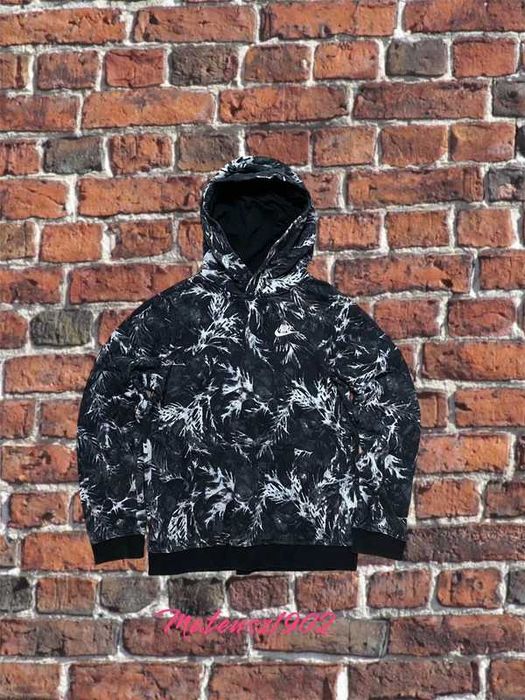 Bluza Nike damska 158/170 nature hoodie swoosh haft szary czarny