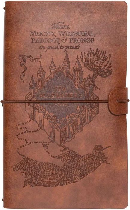 HARRY POTTER notes notatnik zeszyt podróżny skórzany do szkoły
