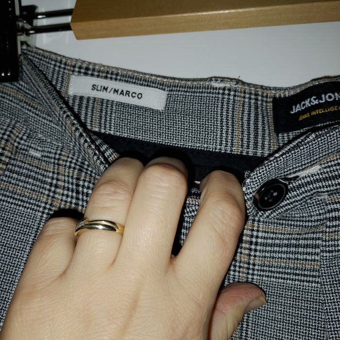 Jack&Jones oryginalne Spodnie Pepitka L