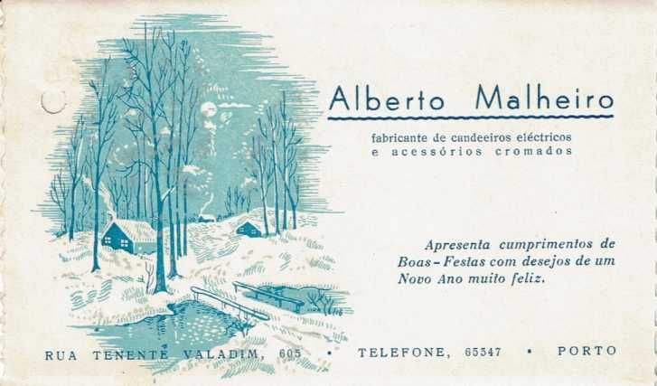 3 Postais de Natal antigos - 1960 - circulados