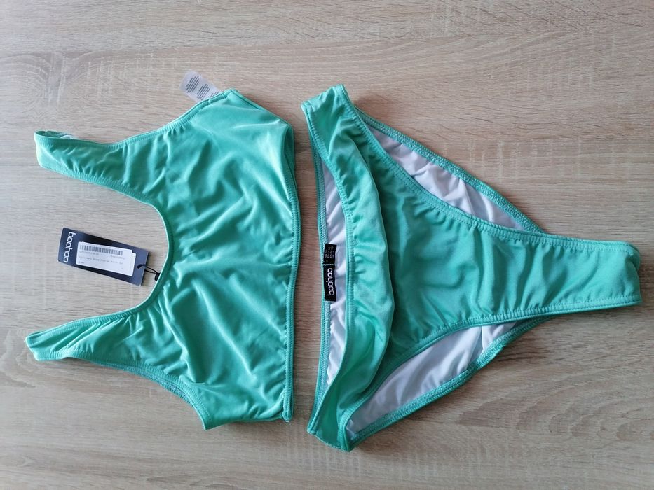 Boohoo strój kąpielowy seledynowy XL